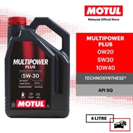 MOTUL Multipower Plus 0W20 5W30 10W40 4L Minyak Enjin Technosynthese SP