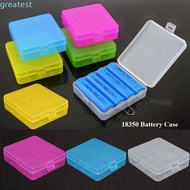 GREATMY Battery , Plastic 4 AA AA 18650 Battery Box,  Anti-slip Coloful Rechargeable Battery Contain