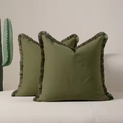 Boho Throw Pillow Cover for Sofa Living Room Tassel Decorative Cushion Cover 30x50 45x45 50x50 Breat