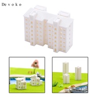 [Devoko] 2xMiniature Apartment Building Diorama Residential Building Model DIY Railroad