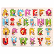 JIGSAW PUZZLE KIDS LEARNING EDUCATIONAL WOODEN ABC / WOODEN 123 / KIDS PUZZLE