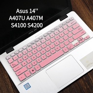 Keyboard Protector Asus Cover A407U A407M S4100 S4200 S4000 Y4000 R421 E406 14'' Inch Keyboard Cover Asus Laptop Silicon