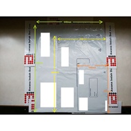 Beg Parcel 100pc with pocket_Fragile sticker 2pc_Flyer Packaging Plastic Packing Parcel Post Shippin