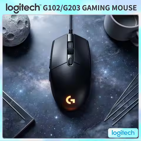 Logitech G203 Prodigy RGB Gaming Mouse Wired 200-8000 DPI 6 Buttons 1ms Response 1000Hz Polling Game
