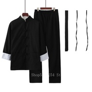 BBKung Fu Uniform Traditional Chinese Clothing for Men Wushu Tai Chi Bruce Lee Costume Hanfu Blouse