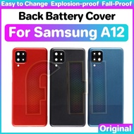 Back Battery Cover Glass Housing For SAMSUNG A12 Door Back Battery Back Cover Case camera lens glass