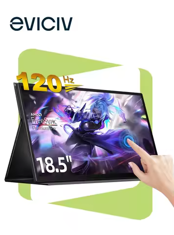 EVICIV 120Hz18.5 Inch Touch Screen Portable Monitor 1080P AMD freesync With Mini HDMI Type C For Lap