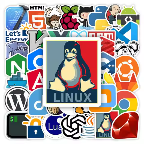 Funny Development Stickers Programming Java JS Php Docker Html Application Decorative Decal for Lapt