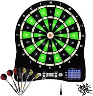 Electric Dartboard with Digital Scoreboard, Professional Dart Board Set, Luminous Soft Tip Dart Boar