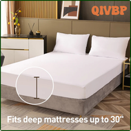 QIVBP Waterproof Mattress Protector, Breathable Noiseless Mattress Topper, Bed Smooth Jersey Mattress Cover Fully Fitted Sheet VMZIP