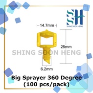 Mini Sprinkler 374B (Jet Sprayer) - Big Sprayer 360 Degree for Irrigation Water Piping (100 pcs/pack
