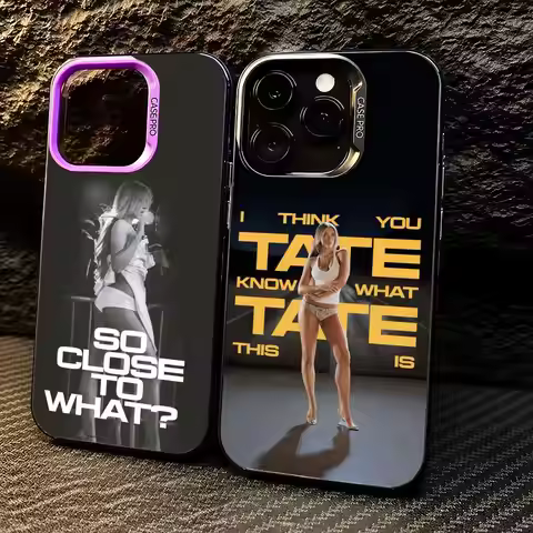 T-Tate McRae Phone Case iPhone 11/12/13/14/15/16/17 Pro Max Color Gradient TPU Slim Shockproof Case