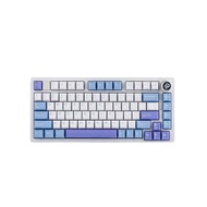 LEOBOG HI75 KEYBOARD (GRAY WOOD SWITCH V3) MILKY WHITE LIGHT BLUE PURPLE