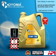100% ORIGINAL DAIHATSU MIRA L2 L5 , PERODUA MYVI 05y-2017y , ALZA OIL FILTER + KOYOMA 5W30 SEMI SYNT