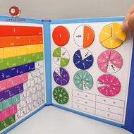 【Little Lion】Magnetic Fraction Learning Book Magnetic Fraction Disc Demonstrator Addition Subtractio