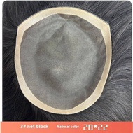 3# Net 100% Human Hair No knots Natural Looking Straight Wig Remy Human Natural Hair Men Toupee Invi