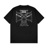 Metal t-shirt Satanic Distro t-shirt Men Women Black SIXCISSORS 666 INDEPENDENT