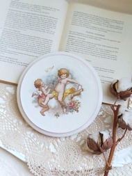 【好日戀物】荷蘭vintage/antique手繪小天使陶瓷鍋墊