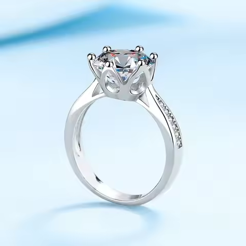 New Style Platinum PT950 Engagement Ring 3Carat Women Wedding VVS1 DColor Moissanite Diamond Anniver