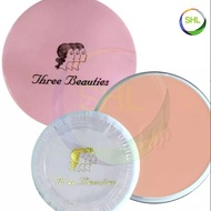 Three Beauties 804 Women Beauty Pressed Compact Powder 20g Bedak Serbuk Kulit Muka Kecantikan Wanita