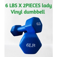 6 LBS X 2PIECES lady dumbbell set exercise equipment workout equipment dumbbell men & women fitness