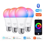 Amiluo LED Smart Bulb 10W หลอดไฟอัจฉริยะ E27 16 ล้านสี ประหยัดพลังงาน ไฟกระพริบ Tuya App Remote Cont