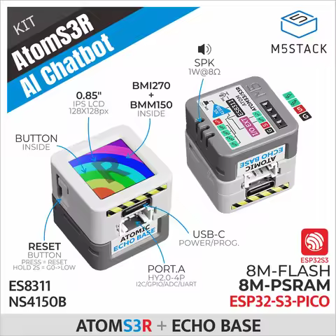 M5Stack Official Atoms3R Al chatbot Kit (8MB PSRAM)