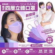 香港🇭🇰WeSafe漸變紫四層立體口罩系列（一套五盒）