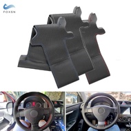 For VW Golf 5 Jetta MK5 Passat B6 Tiguan DIY Hand-sew Steering Wheel Cover Perforated Microfiber Lea