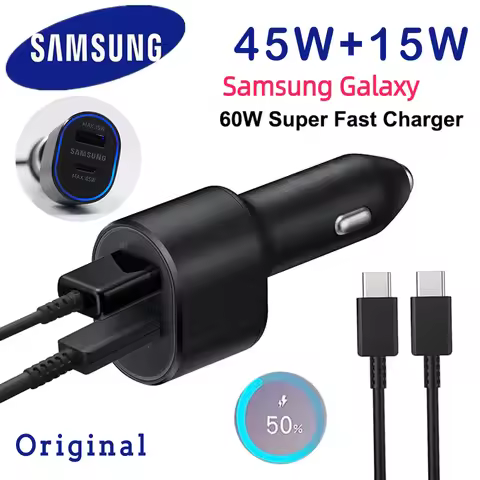 60w Samsung Usb Car Charger Super Fast Charging 45w 15w Usb C PD Auto Chargeur Galaxy S25 Plus S24 U