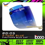 BOGO VISOR BG-05 2-TONE 2TONE BLUE, BLUE CAP FOR MS88, MHR, SGV