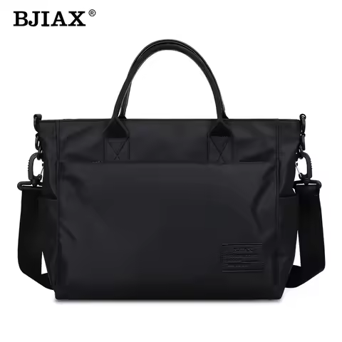 BJIAX File Bag Carrying Briefcase Men's Business Bag Lawyer Office Computer Bag Horizontal Shoulder 