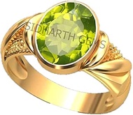10.00 Ratti / 9.00 Carat Certified Natural Green Peridot Gemstone Adjustable Ring/Anguthi For Men An