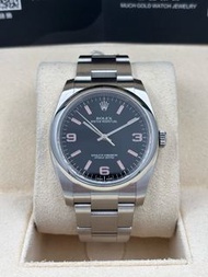 二手 USED  ROLEX 勞力士 OYSTER PERPETUAL 116000 黑色 亂碼 粉紅字 淨錶 WATCH ONLY