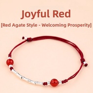 Lucky Meaning Red Rope Agate Bracelet