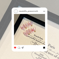 esatella_pressonnails Garden Dreamscape – Gradient Cat Eye Nude Pink Press-on Nails | Handcrafted Re