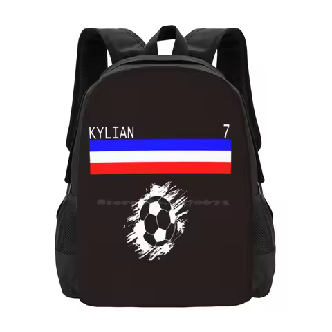 Kylian Fashion Pattern Design Travel Laptop School Backpack Bag Kylian Football French