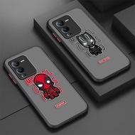 Matte Phone Case Skin Feeling Marvel Funny Deadpool Panther For Vivo S1 S5 S6 S9 S9E T1 Z1 Z6 V11I V5 V23E V20SE X21UD X70 X60 PRO PLUS 5G Y91 Y93 Y91C IQOO5 IQOO7 IQOO NEO3  NEO5