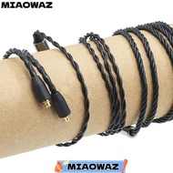 MIAOWAZ 4-Strand Braided Upgrade Cord, Built In Microphone 120cm / 47.24in MMCX to Type C Headphone 