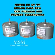 DC MOTOR 6V 9V DYNAMO 2400 RPM CCW LEFT ROUND ELECTRONIC PROJECT