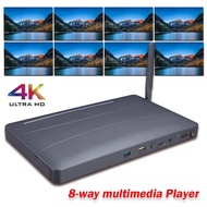 4K HDMI Stream Player 1x8 HDMI Media Video Player 8-way TV Multimedia Hard Drive Android 4.4 USB 3.0