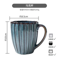 Blue Glazed Ceramic Dinnerware Set Retro American High-End Restaurant Western Dinner Plate Fruit Pla