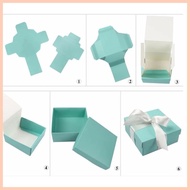 ℗ △ ◿ 6pcs Tiffany Blue Box Candy Box Party Loot Bags Kraft Box