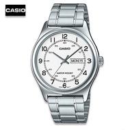 Velashop นาฬิกาข้อมือผู้ชาย CASIO STANDARD  สายสแตนเลส สีเงิน รุ่น MTP-V006D-7B2UDF MTP-V006D-7B2 MT