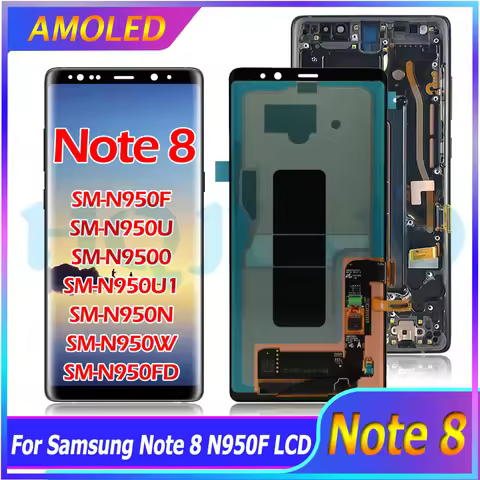 6.3" Super Amoled For Samsung Note 8 LCD Display Touch Screen Digitizer For Samsung Note8 N9500 N950