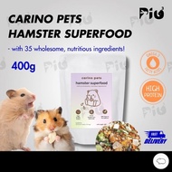 [24HR SHIP] CARINO PETS PREMIUM HAMSTER SUPERFOOD 400G Hamster Food Gerbil Food Pet Feed 仓鼠粮 谷粮 Maka