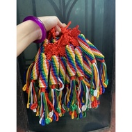 Large size number 9 five-color tassel