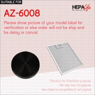 Aerogaz AZ-6008 / AZ6008 Compatible Cooker Hood Carbon Charcoal & Replacement Grease Filter - Hepali