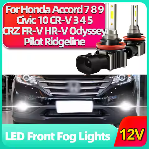 2x LED Fog Light H8 H11 For Honda Accord 7 8 9 Civic 10 CR-V 3 4 5 Fit Jazz CRZ FR-V HR-V Insight Le