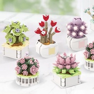 Mainan Blok Bunga Ada Pasu Flower Pot Building Blocks Bricks Birthday Gift Ideas Ready Stock Valenti